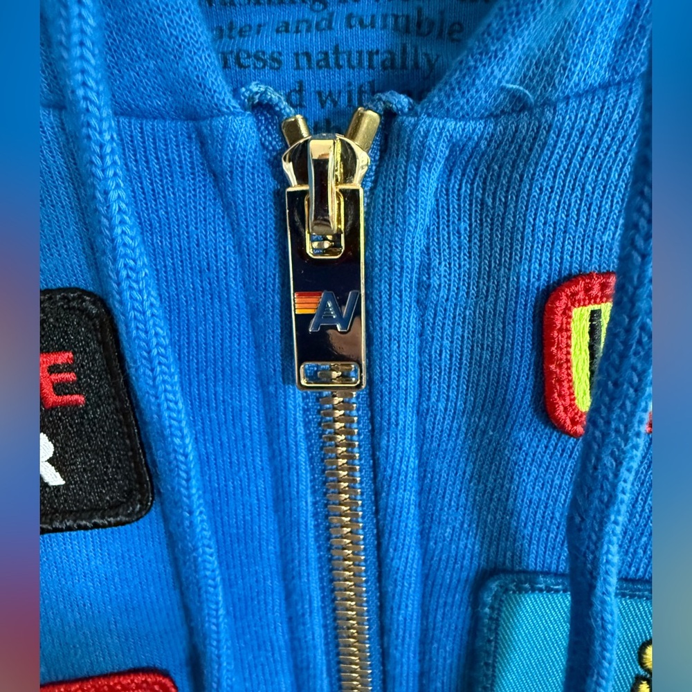 Aviator Nation Vintage Patch Zip Hoodie Relaxed Size XL Unisex - Picture 5 of 8